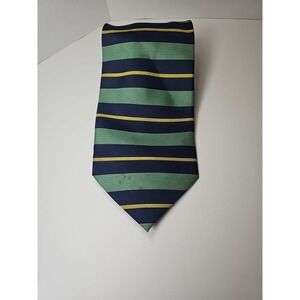 B. For. B. Makers Blue with Yellow Green‎  Striped 100% Polyester Tie